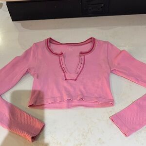 Urban Outfitters Pink Ribbed Top
